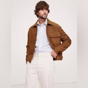 BANANA REPUBLIC FRENCH TERRY SHIRT JACKET